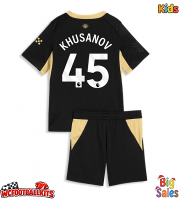 Manchester City Abdukodir Khusanov #45 Replica Away Stadium Kit for Kids 2026-27 Short Sleeve (+ pants)